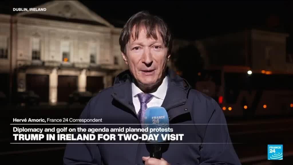 Video thumbnail for Trump will meet with Ireland's leaders before heading to his golf club in Doonbeg