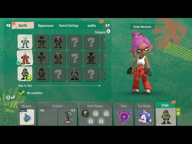 Video thumbnail for Splatoon Raiders - Hideout: "Relics Grant Special Relic Powers" Polyethlene Slosher | Change Outfits