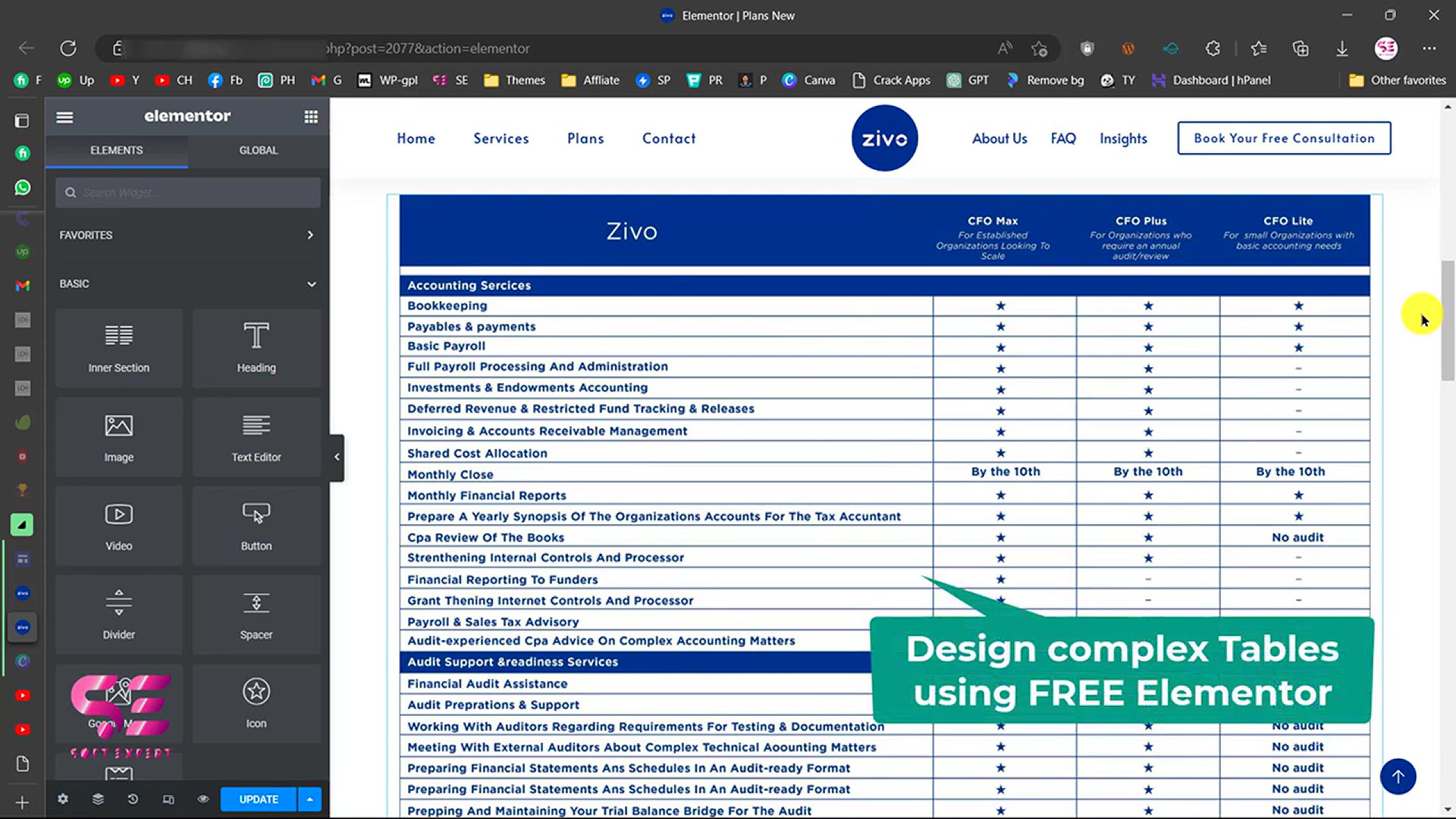'Video thumbnail for Create Tables with Elementor - Complex Table Design'