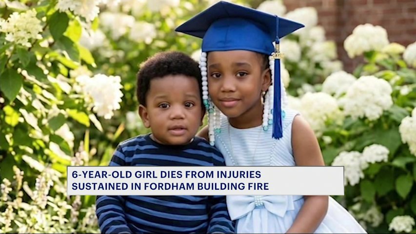 Video thumbnail for Fordham neighbors set up memorial to honor 2 children who died in apartment building fire