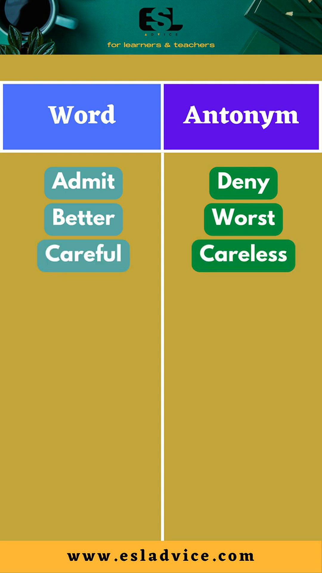 'Video thumbnail for Did You Know These Antonyms   Part 4  ESL Advice'