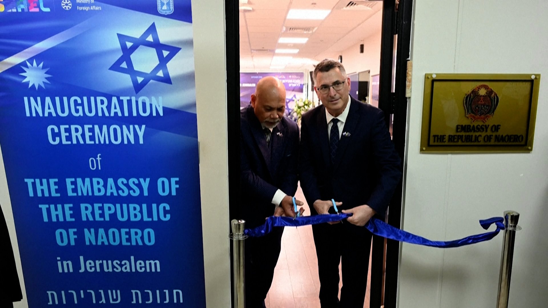 Video thumbnail for Nauru opens embassy in Jerusalem