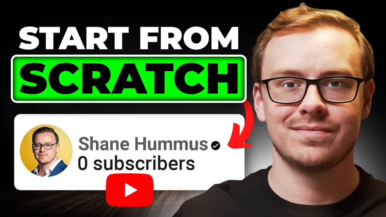 Video thumbnail for shane hummus: how to grow your youtube channel from zero subscribers fast