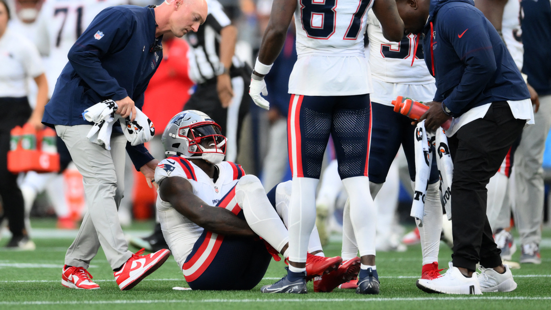 Video thumbnail for Patriots' Strategy Without WR AJ Brown: What's Next?
