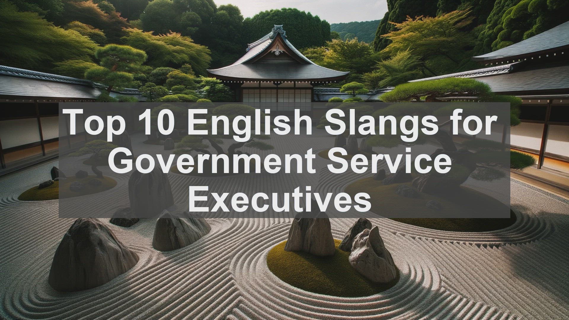 'Video thumbnail for Top 10 English Slangs for Government Service Executives'