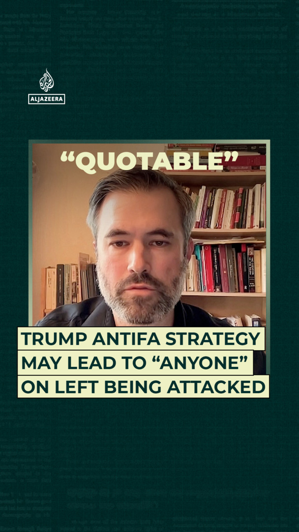Video thumbnail for Trump antifa strategy may lead to “anyone” on left being attacked