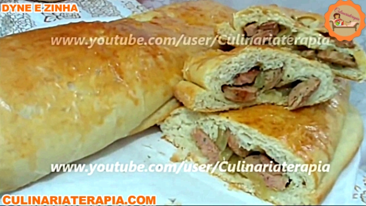 'Video thumbnail for Pão de Linguiça, Essa receita é ideal para fazer um saboroso lanche especial e a massa também'