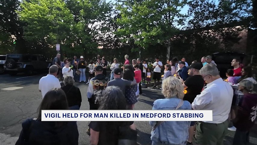 Video thumbnail for 'He didn’t deserve what he got.' Medford community holds candlelight vigil for man who was fatally stabbed