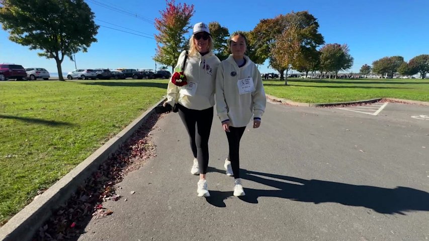 Video thumbnail for Record crowd turns out for walk to end pancreatic cancer in Norwalk