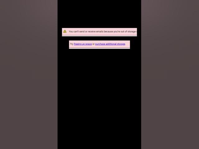 Video thumbnail for Facing a notification that you cannot send or receive emails on GMail?
