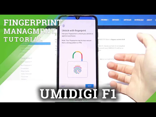 Video thumbnail for How to Set Fingerprint in UMIDIGI F1 – Add Screen Lock Method