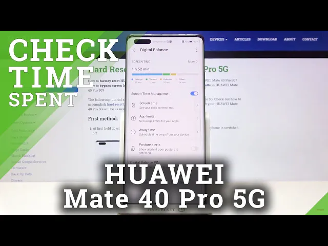 Video thumbnail for How to Check Total Screen Time on HUAWEI Mate 40 Pro 5G – Verify Display Time