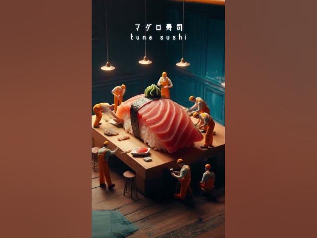 Video thumbnail for You Won’t Believe Tiny Workers Made This Food 😱🍔🍣 #shorts