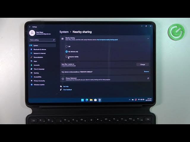 Video thumbnail for HUAWEI MateBook E Windows 11 -  How To Enable & Disable Nearby Share