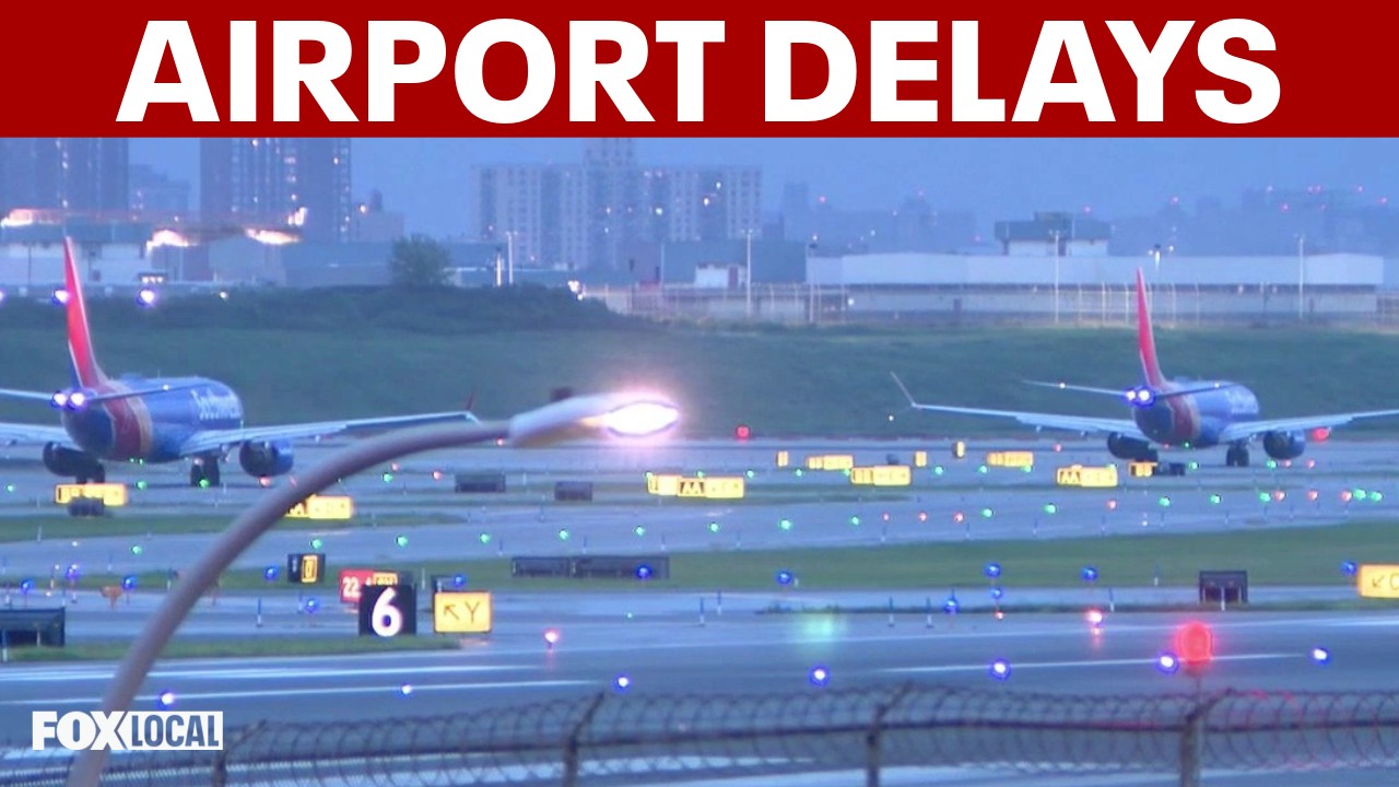 Video thumbnail for NYC airport delays continue after American Airlines technology outage