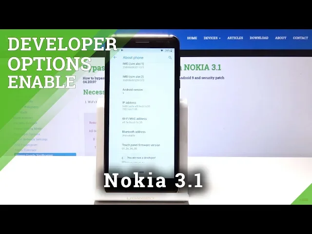 Video thumbnail for How to Enable Developer Options on Nokia 3.1 - USB Debugging / OEM Unlock