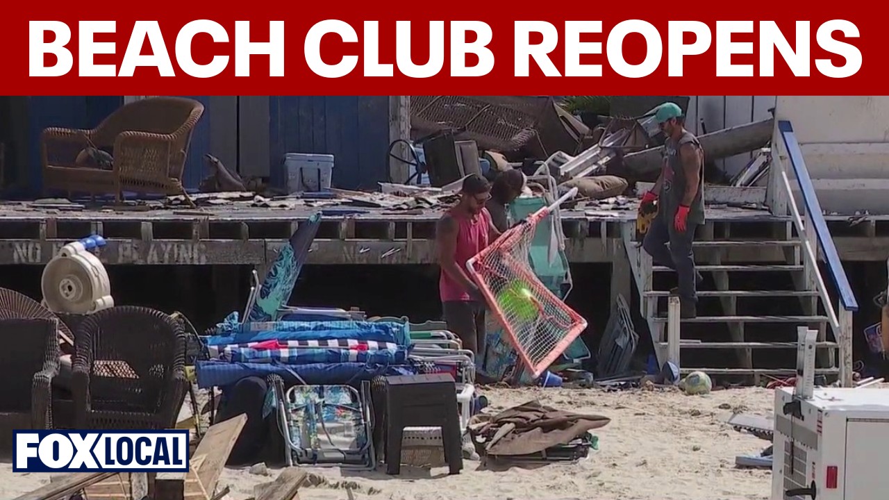 Video thumbnail for Long Island beach club reopens after tornado damage