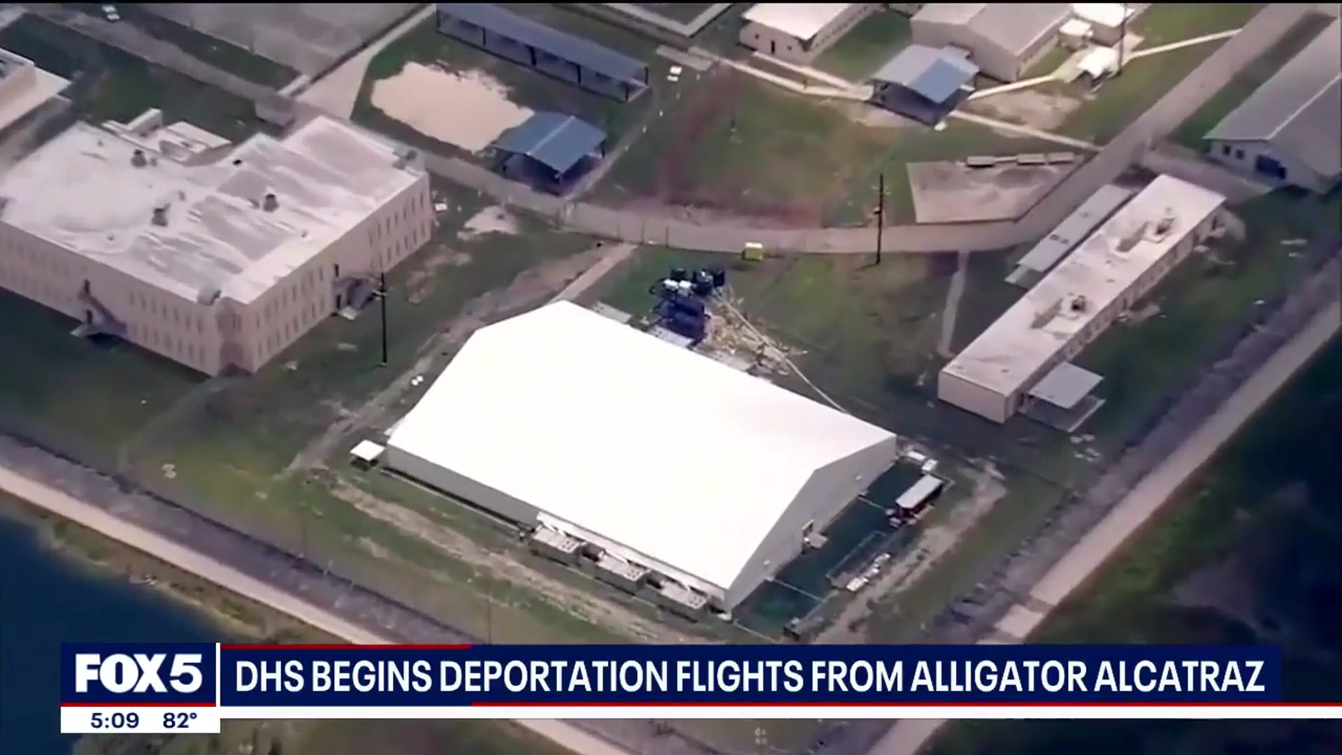 'Video thumbnail for Deportation flights from 'Alligator Alcatraz' begin'