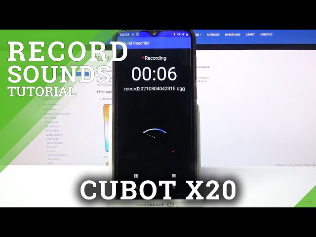 Video thumbnail for How to Record Sounds – Voice Recorder App on CUBOT X20