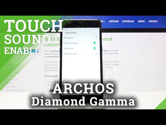 Video thumbnail for How to Set Up Touch Sounds in ARCHOS Diamond Gamma – Sounds Settings