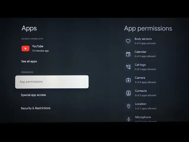 Video thumbnail for How to Change App Permissions on GOOGLE Chromecast Ultra 4K - Turn off Location or Microphone