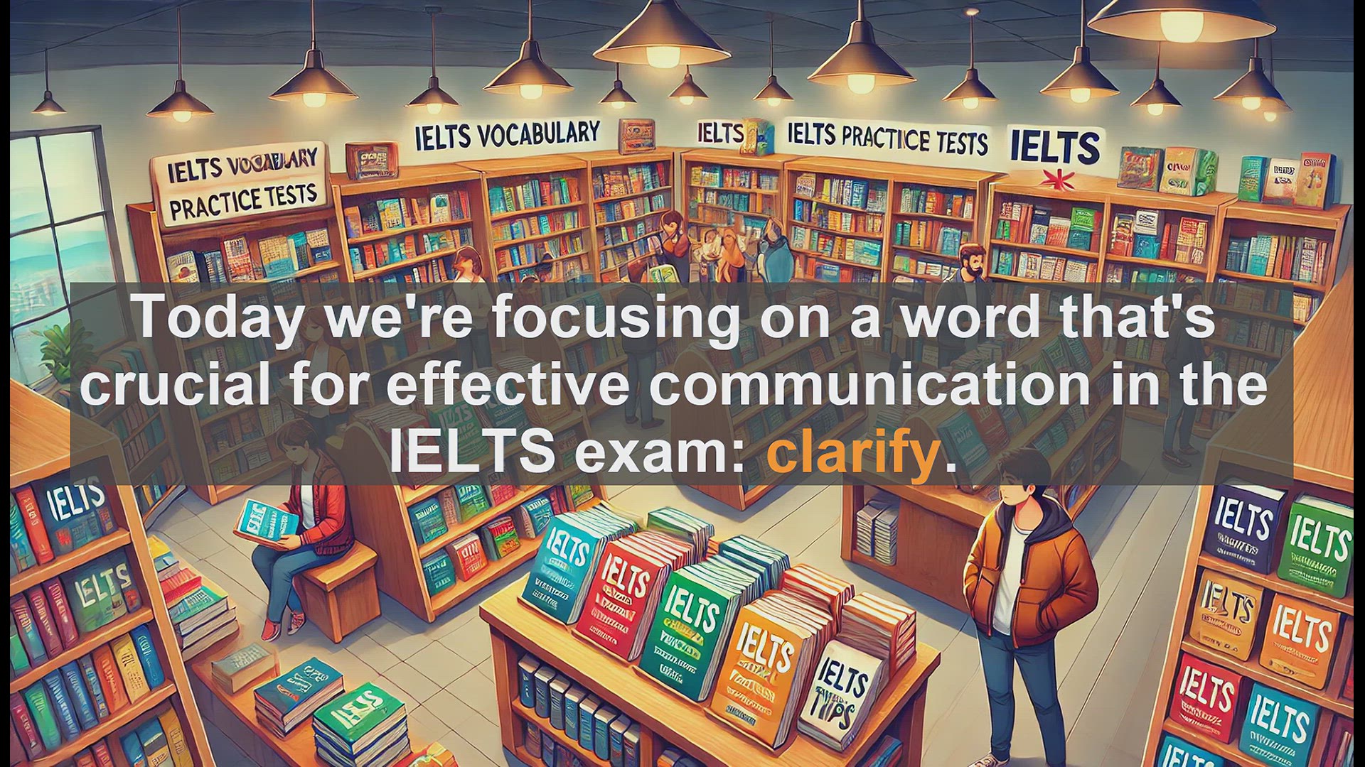 'Video thumbnail for 2500 Must Know IELTS 6.5 Vocabulary - Mastering 'Clarify' for IELTS Success'