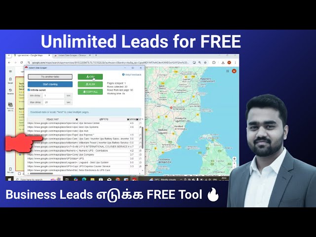 Video thumbnail for How to Get Local Business Leads from Google Maps | Free Tools & Email Extractor (Tamil Guide)