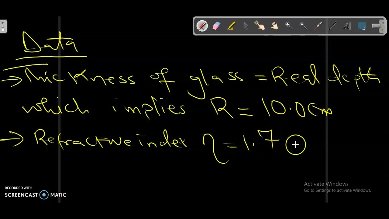 'Video thumbnail for Refractive Index Real and Apparent Depth: Calculation of Apparent Displacement'