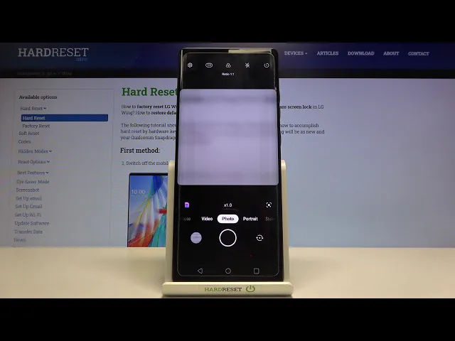 Video thumbnail for How to Change Pictures Aspect Ratio in LG Wing – Operate Camera Options