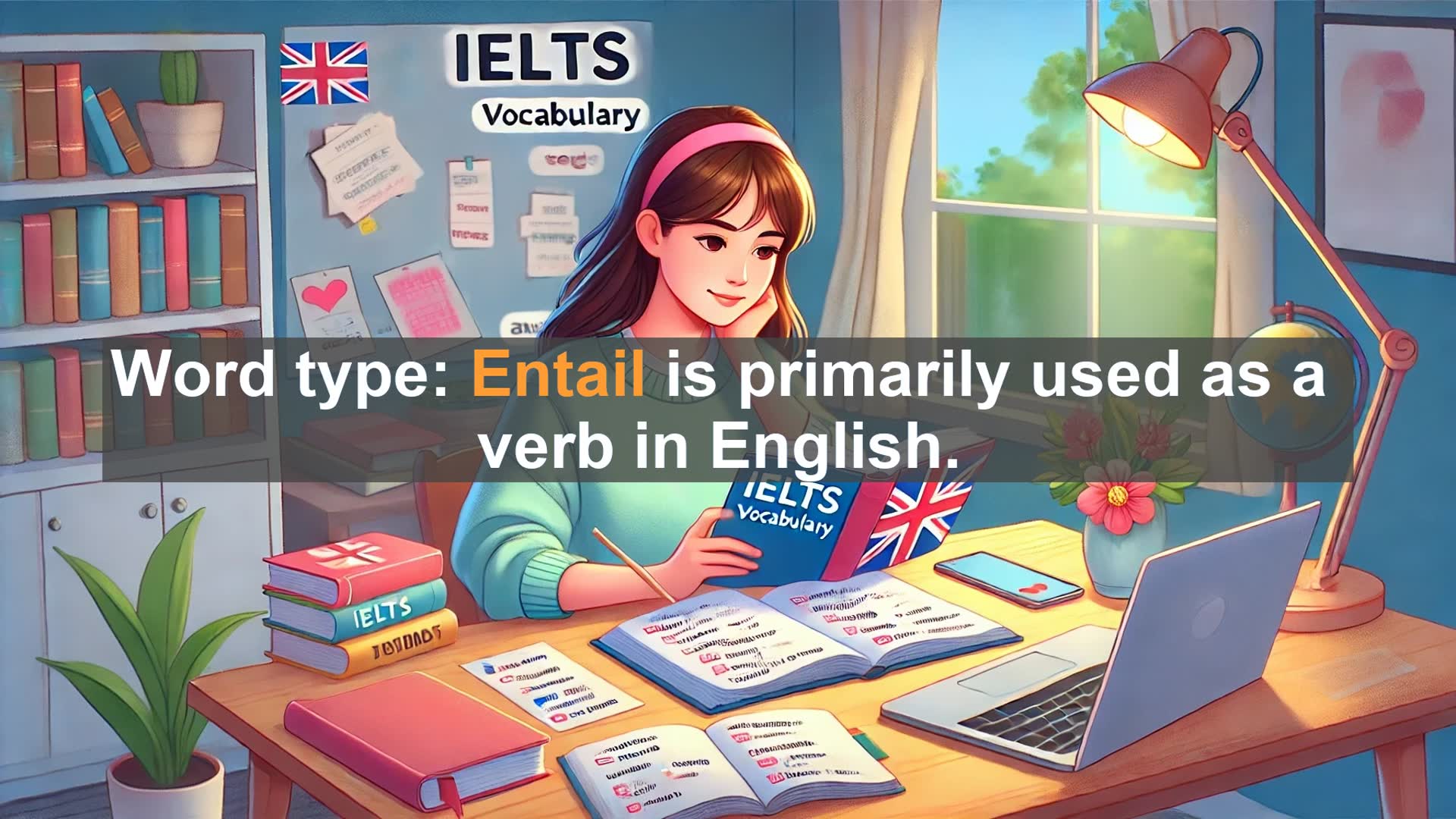 'Video thumbnail for 5000 Must Know IELTS 8.0 Vocabulary - Understanding 'Entail': Boost Your IELTS Score to 8.0'