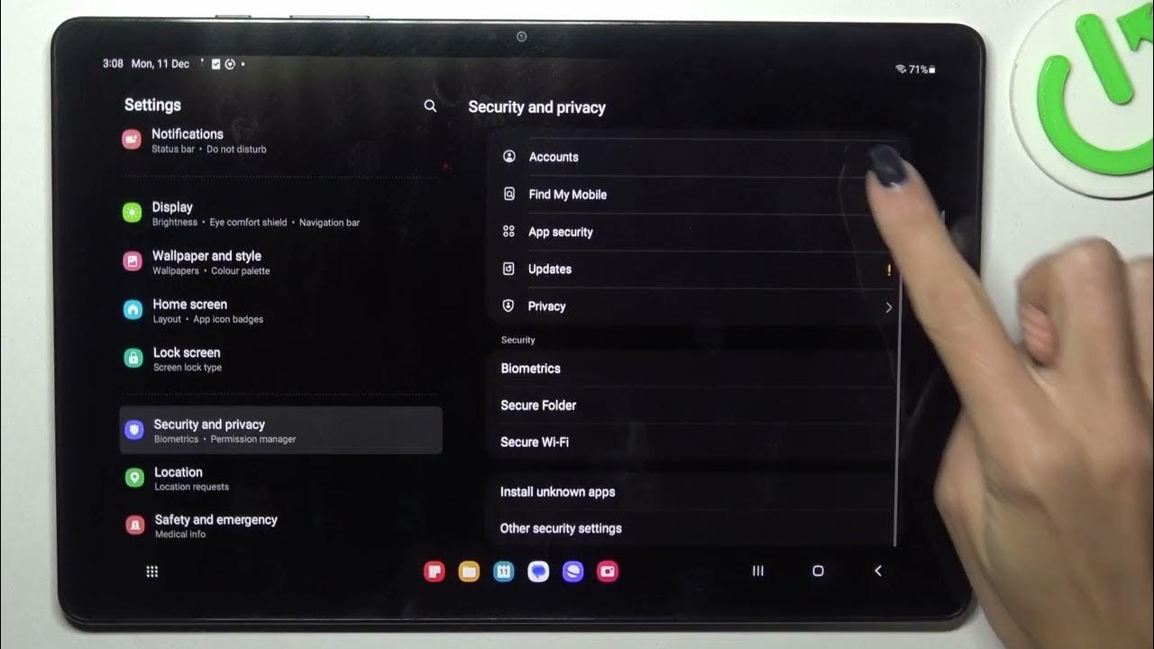 Video thumbnail for Securing Your Data: Clearing Credentials on Samsung Galaxy Tab A9+