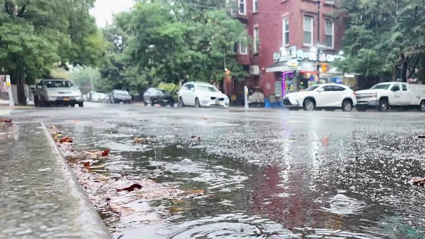 Video thumbnail for Flooding lingers in Brooklyn neighborhoods after heavy rain