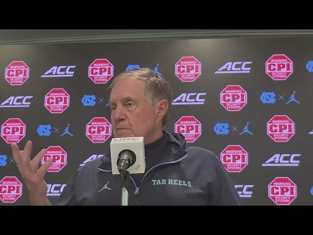 Video thumbnail for #UNC coach Bill Belichick press conference after victory over ETSU