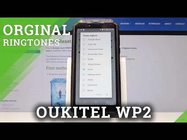 Video thumbnail for How to Locate Ringtone List on OUKITEL WP2 - Change Ringtone