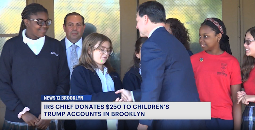 Video thumbnail for Kids in eligible Brooklyn neighborhoods will get $250 in their Trump Accounts