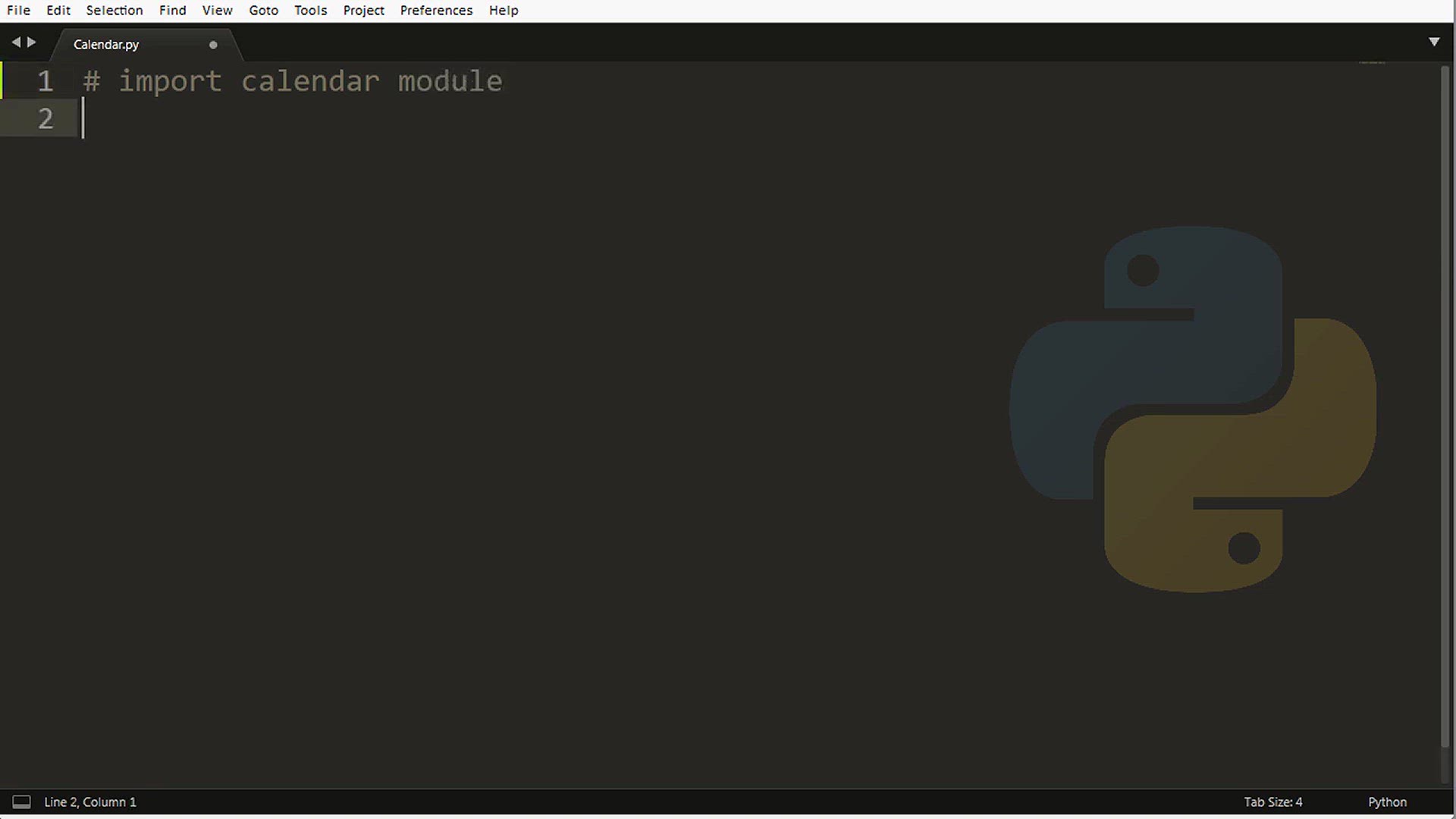 'Video thumbnail for Display Calendar in Python !'