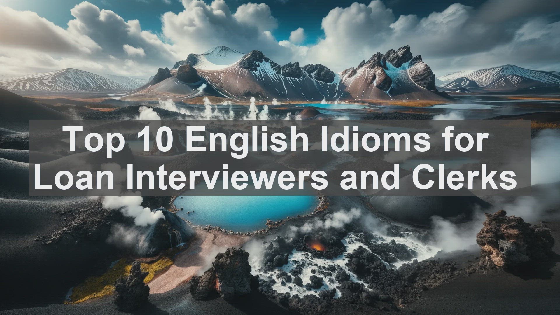 'Video thumbnail for Top 10 English Idioms for Loan Interviewers and Clerks'