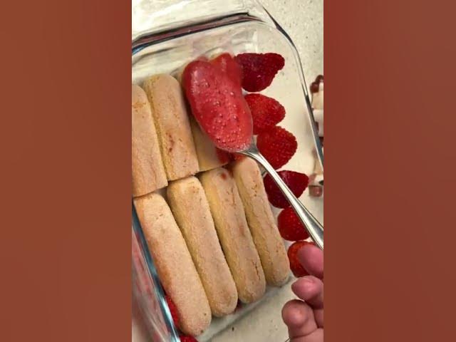 Video thumbnail for Strawberry tiramisu  #recipe #howtomakecakecreamathome