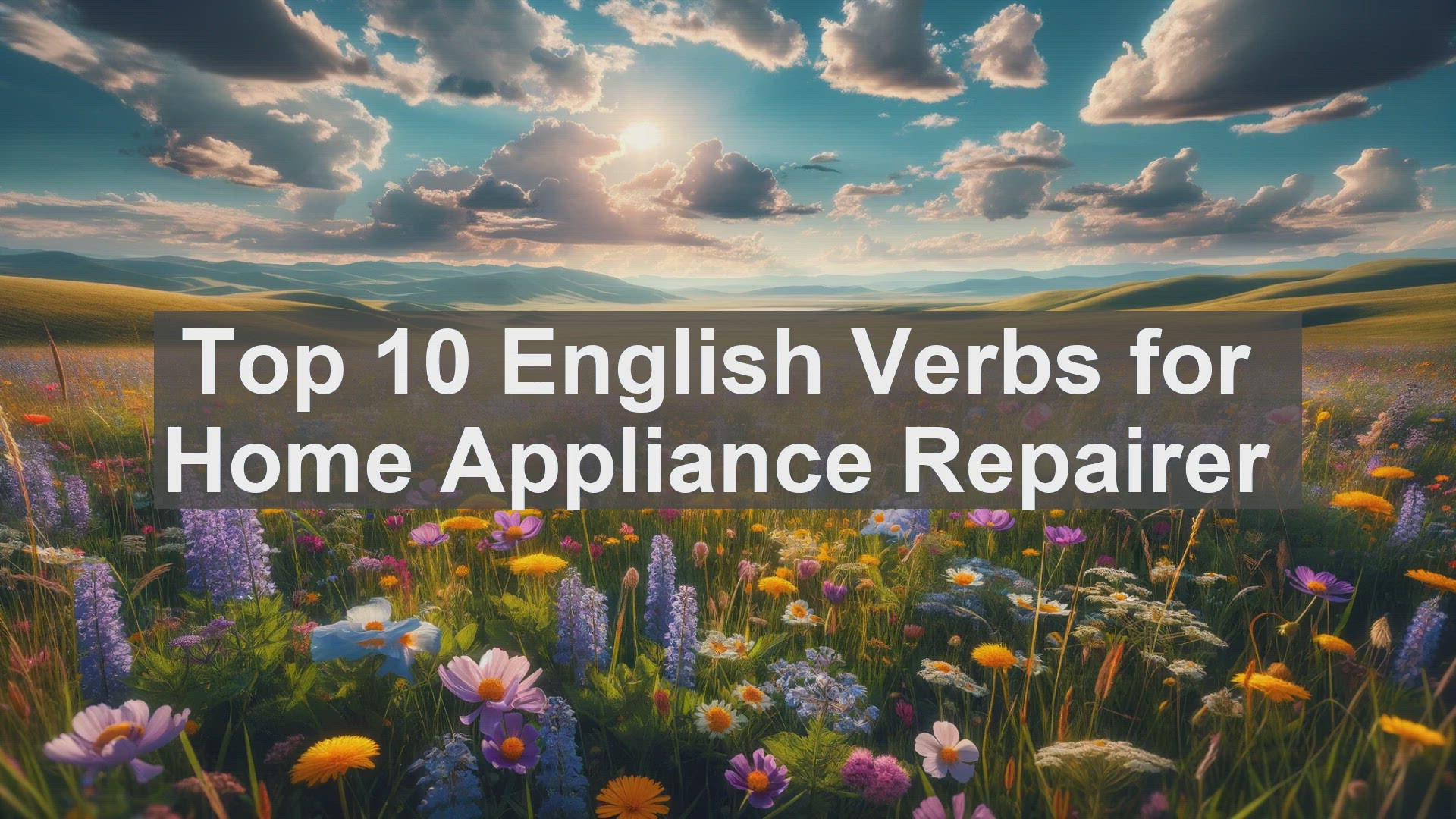 'Video thumbnail for Top 10 English Verbs for Home Appliance Repairer'