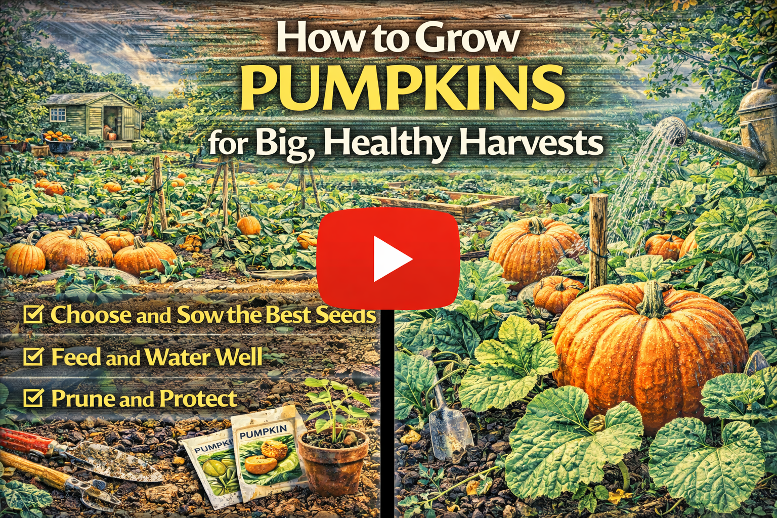 Video thumbnail for How to Grow Pumpkins for Big, Healthy Harvests