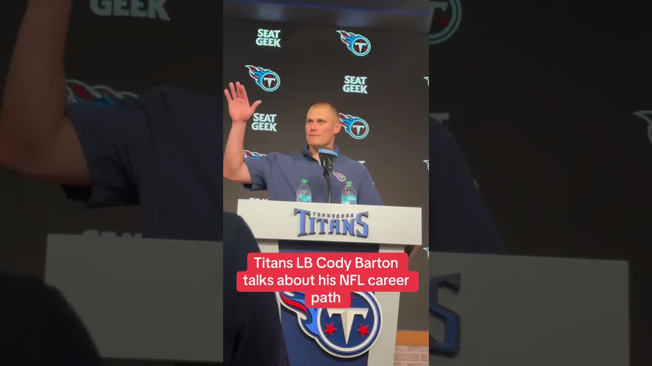 Video thumbnail for (182) cody barton: tennessee titans lb on his nfl journey