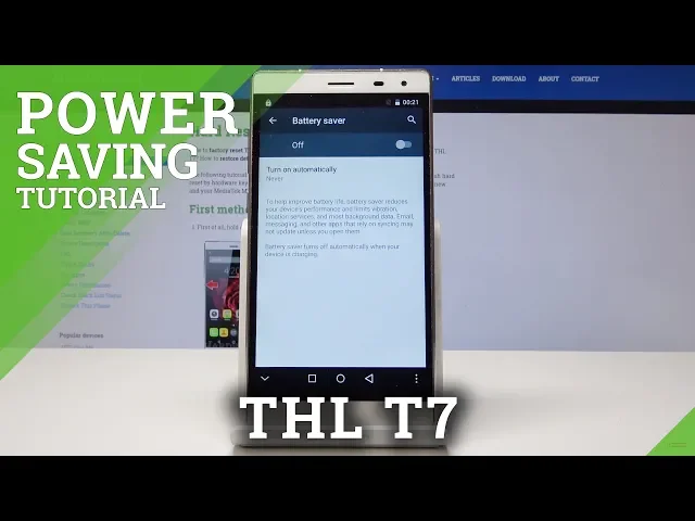 Video thumbnail for How to Enable Power Saving Mode in THL T7 - Battery Saver