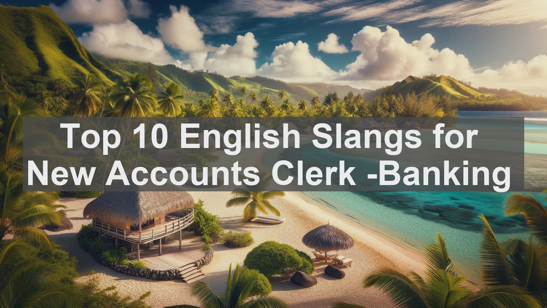 'Video thumbnail for Top 10 English Slangs for New Accounts Clerk Banking'