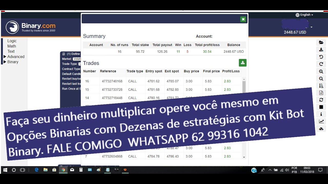 Video thumbnail for Faça seu dinheiro multiplicar opere você mesmo BOT HIGHER UP 15 SEG