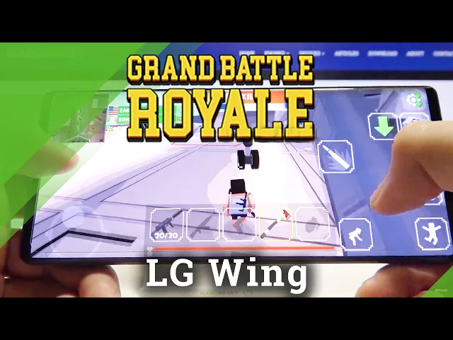 Video thumbnail for Gameplay of Grand Battle Royal Performs on LG Wing – Gaming Test