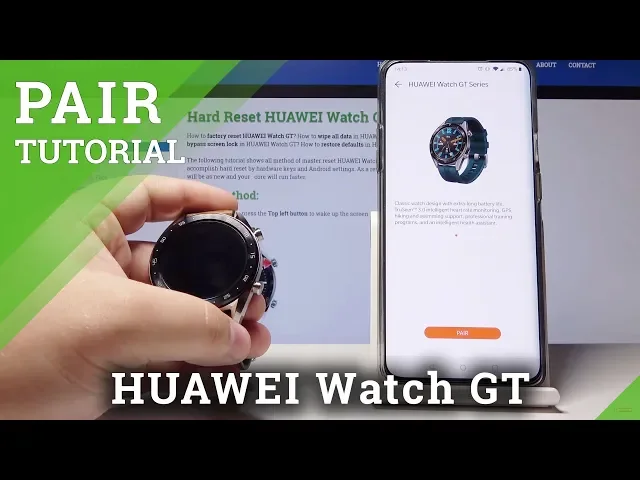 Video thumbnail for How to Pair HUAWEI Watch GT with Smartphone - Connect Devices