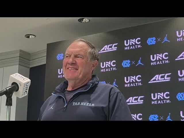 Video thumbnail for #UNC coach Bill Belichick fields many non-football questions at his pre-ETSU press conference.