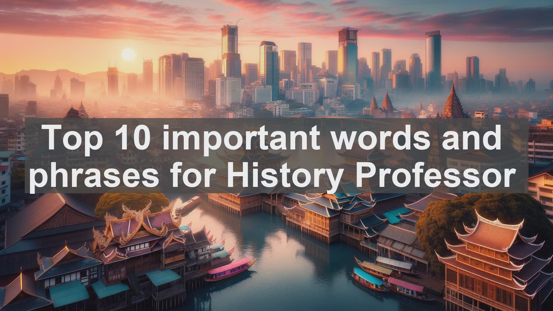 'Video thumbnail for Top 10 important words and phrases for History Professor'