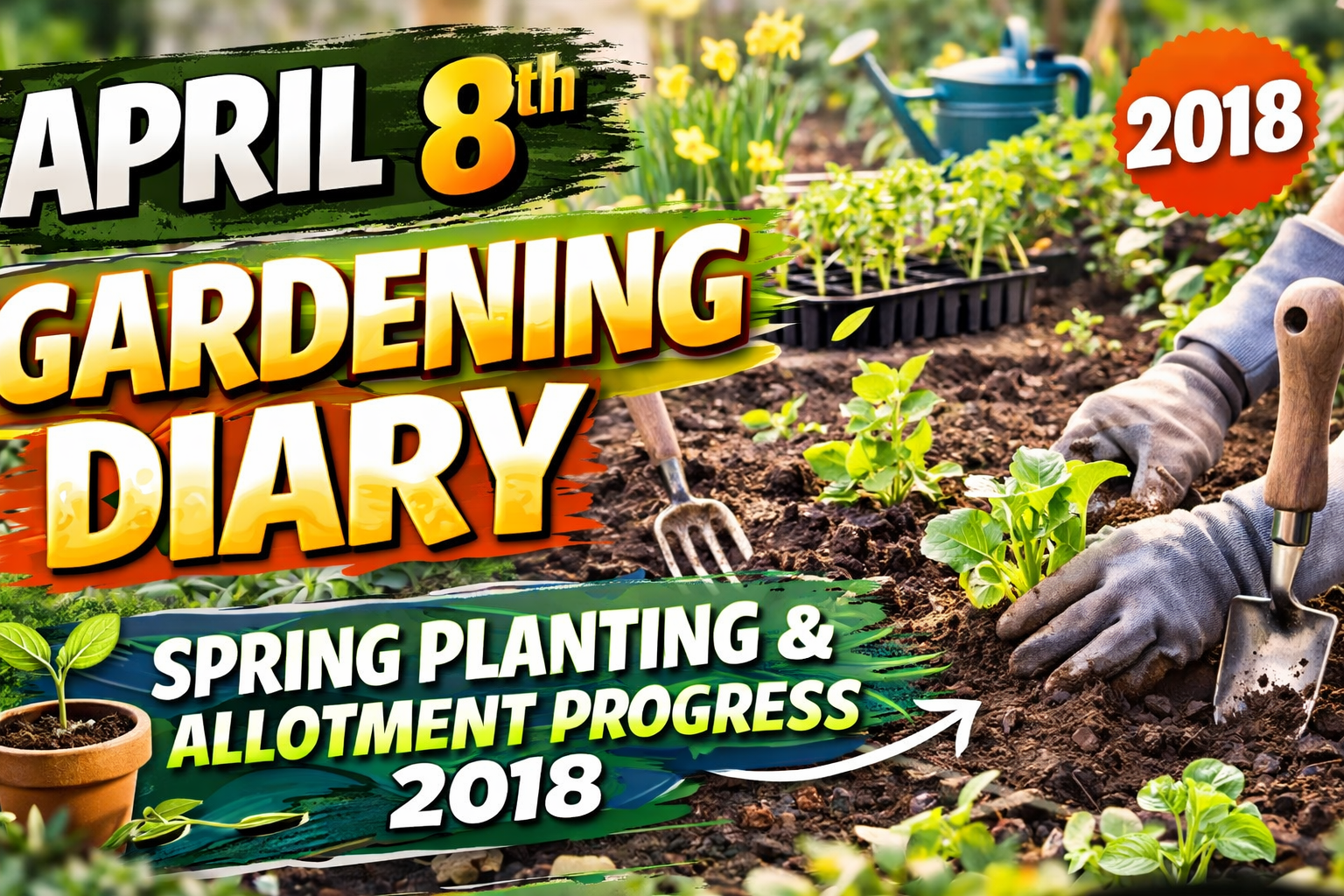 Video thumbnail for April 8th Gardening Diary  | Spring Planting & Allotment Progress 2018