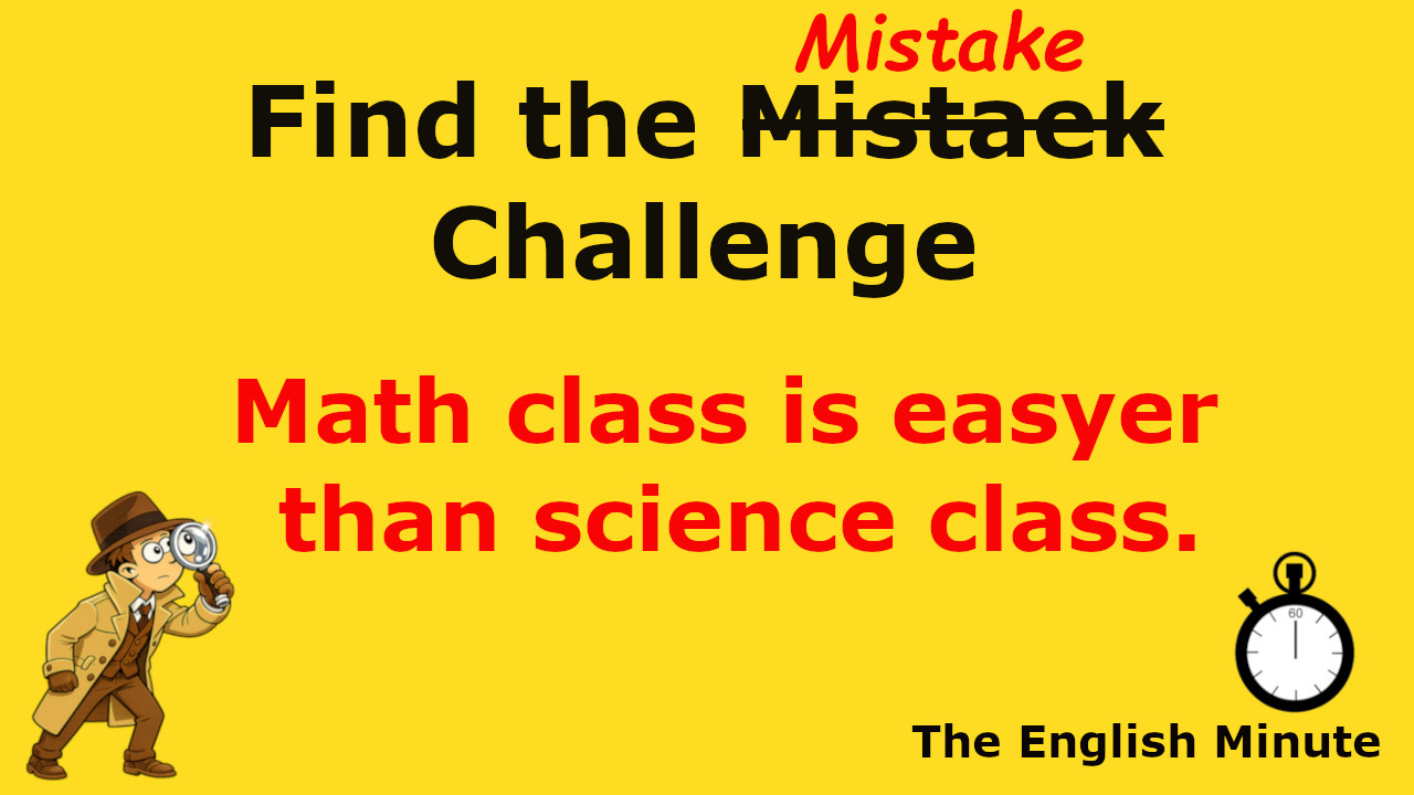 Video thumbnail for Find the Mistake Challenge | Common Grammar Error: "easyer"